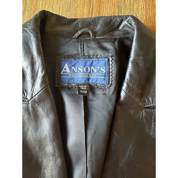 Ansons Herrenhaus Vintage Leather Jacket Size 11/12 - Picture 2 of 6